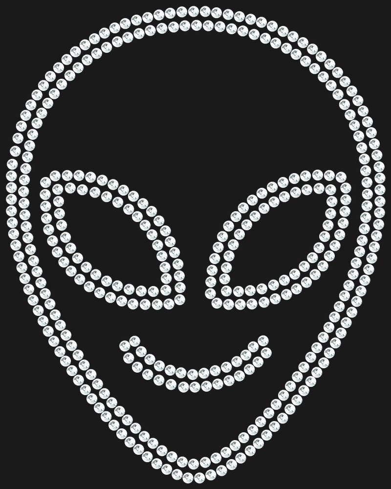 Трафарет Cute alien — RHT_UFO2_SS6_CRYSTAL_CLEAR