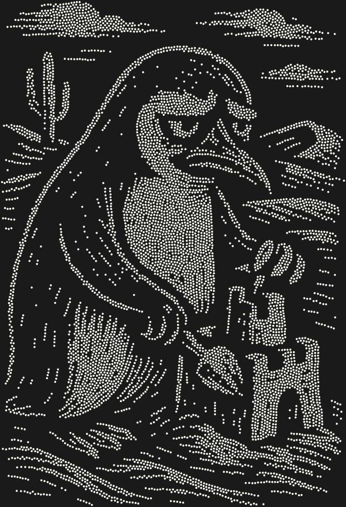 Трафарет Пингвин в пустыне — RHT_PENGUIN2_SS16_CRYSTAL_AB
