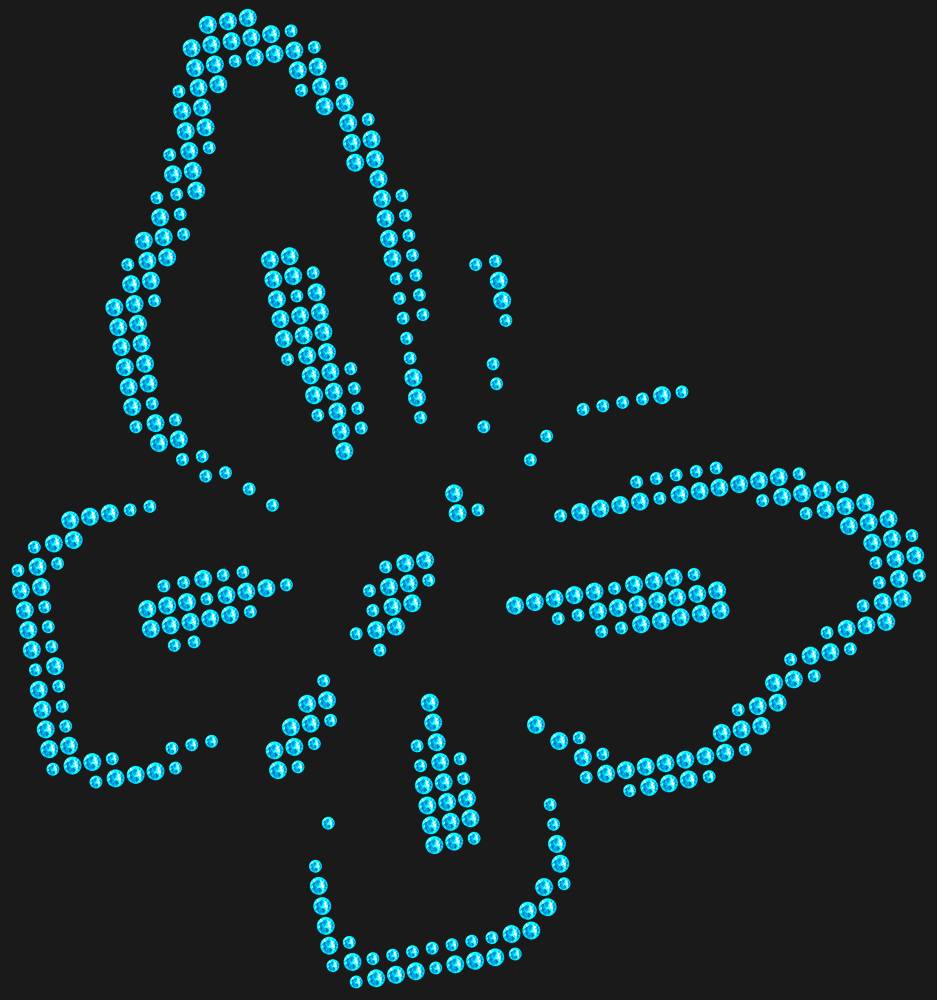 Трафарет Butterfly — RHT_BUTTERFLY3_MULTY_AQUAMARINE