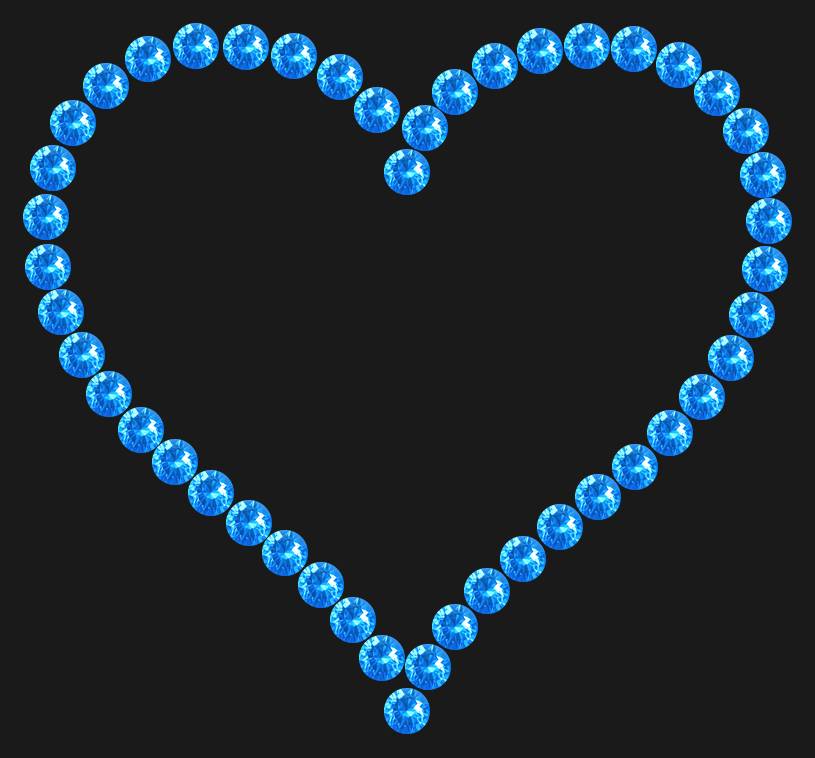 Трафарет Contoured heart — RHT_HEART6_SS16_LT_SAPPHIRE
