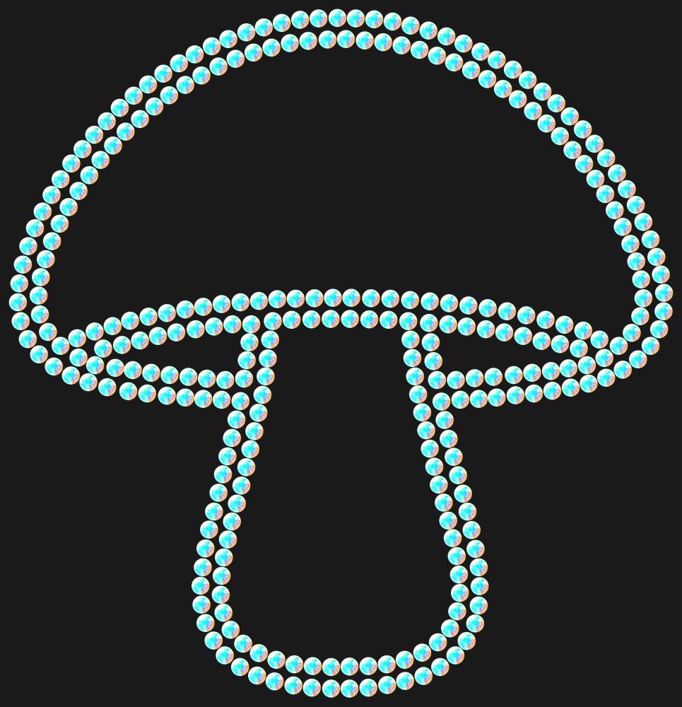 Трафарет Mushroom — RHT_MUSHROOM1_SS12_CRYSTAL_AB_DMC