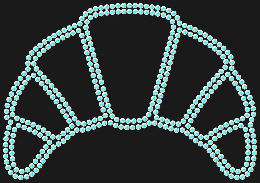 Трафарет Сroissant — RHT_CROISSANT1_SS20_CRYSTAL_AB_DMC