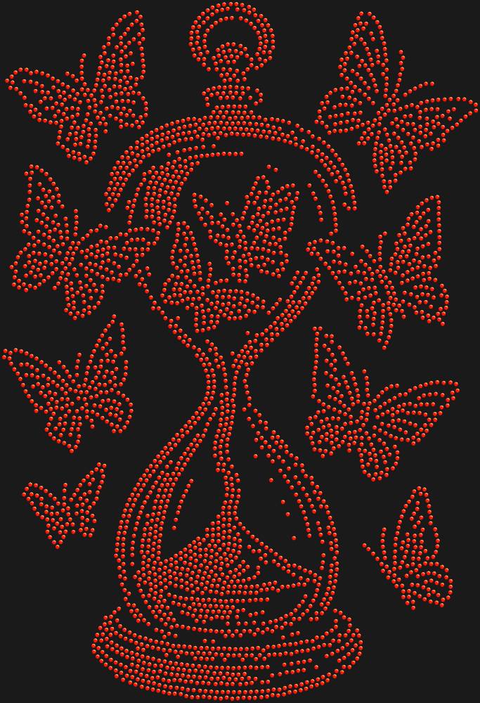 Трафарет Песочные часы с бабочками — RHT_HOURGLASS1_SS10_LT_SIAM
