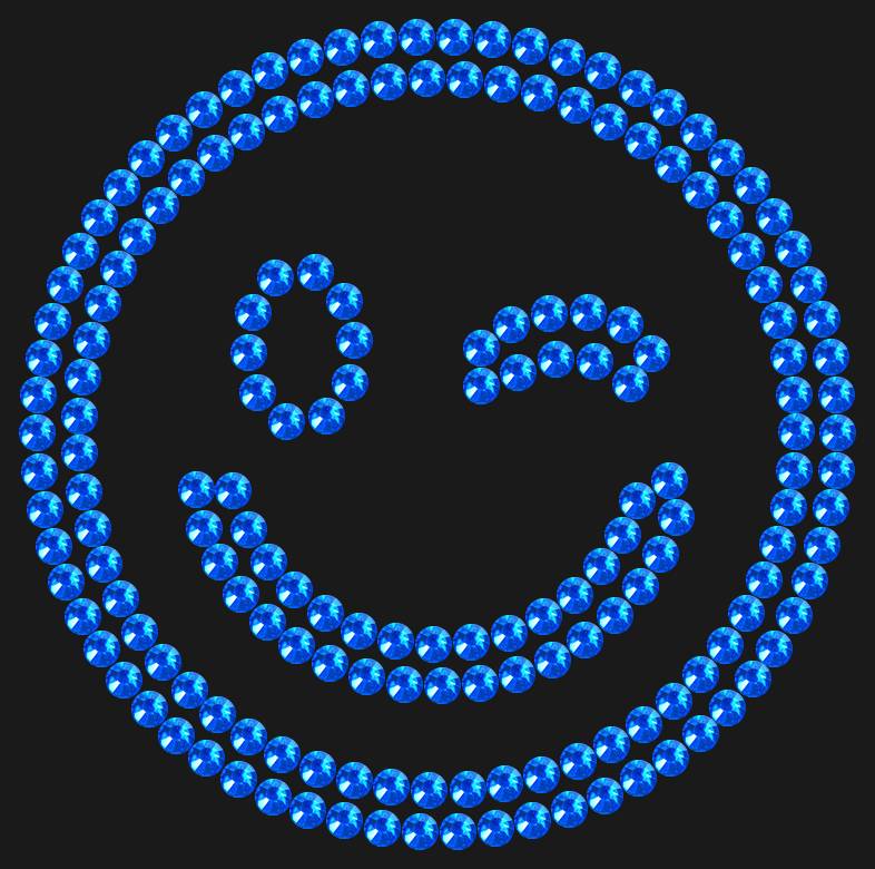 Трафарет Winking emoji — RHT_SMILE2_SS10_SAPPHIRE