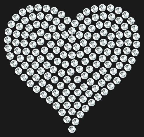 Трафарет Heart average — RHT_HEART2_SS6_CRYSTAL_CLEAR