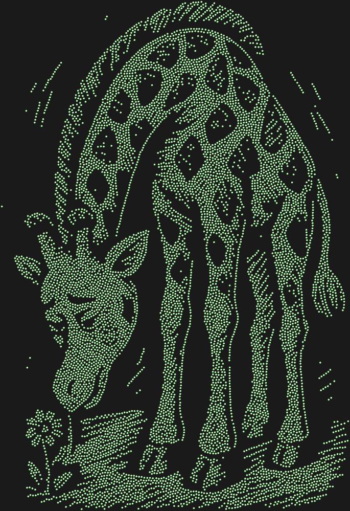 Трафарет Жираф и цветочек — RHT_GIRAFFE2_SS20_LT_PERIDOT