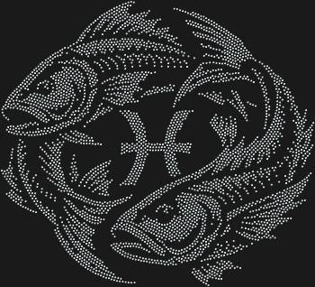 Трафарет из страз «Знак зодиака Рыбы» с 3775 сияющими кристаллами подарит вашей душе космический танец, отражая мистическую глубину и изящество водной стихии.