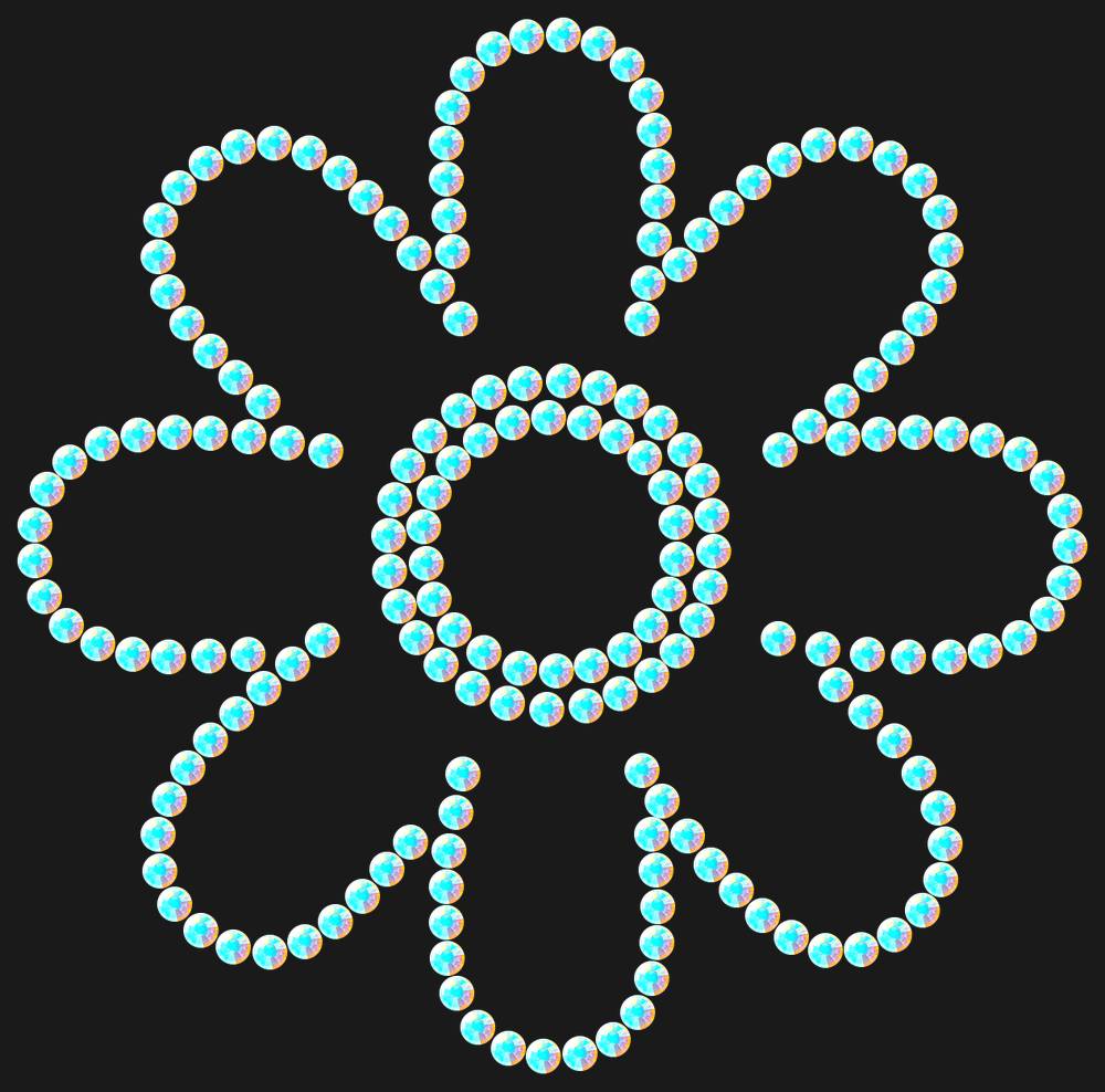 Трафарет Chamomile — RHT_FLOWER2_SS12_CRYSTAL_AB_DMC