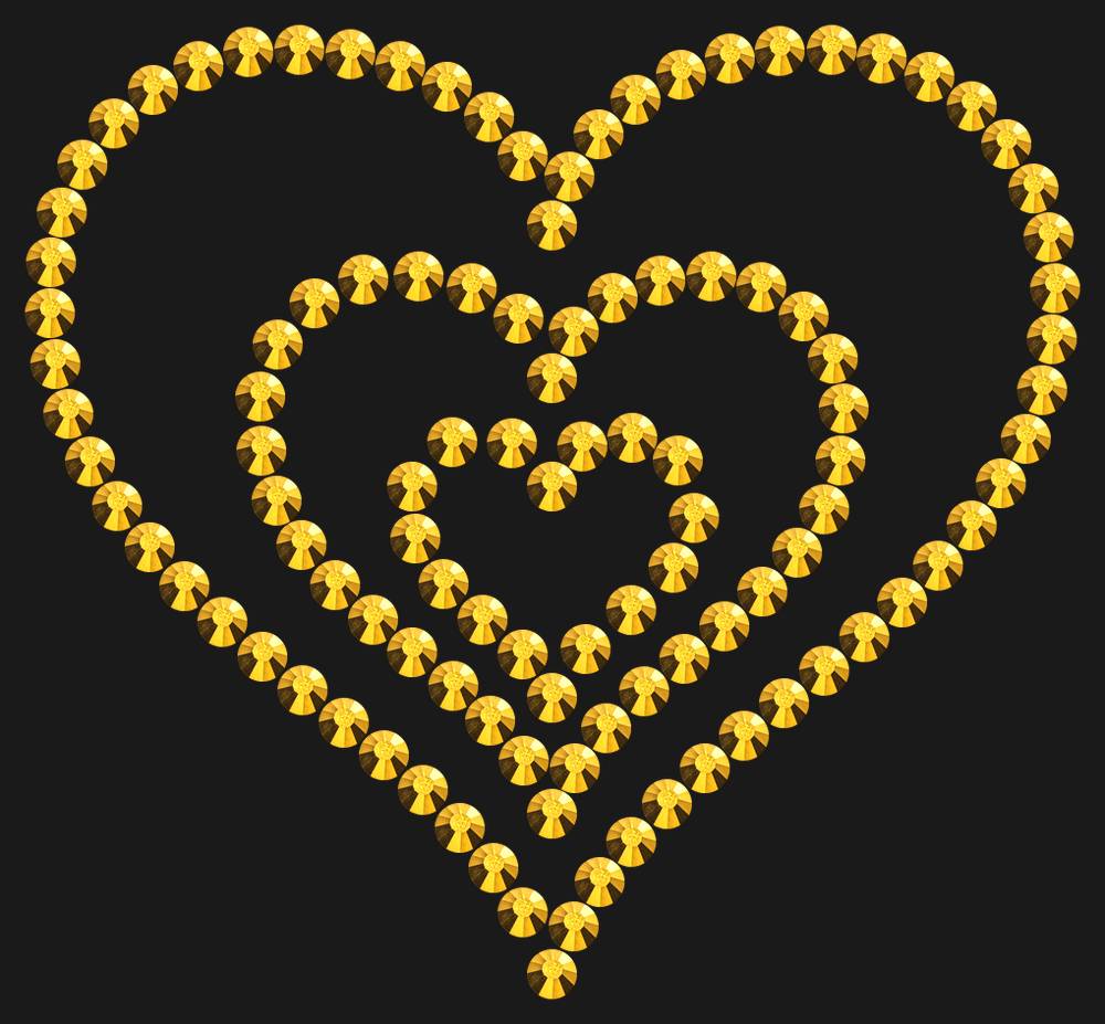 Трафарет Triple heart — RHT_HEART7_SS16_GOLD