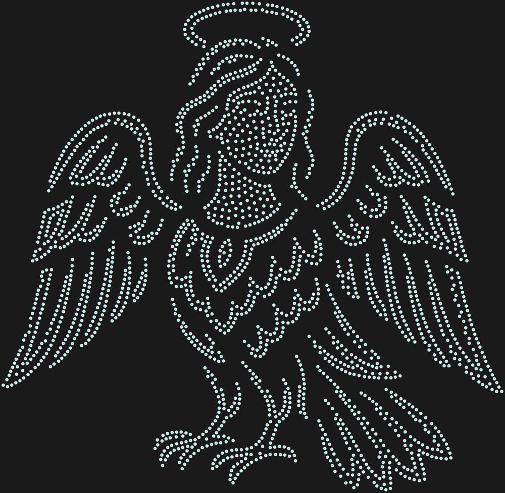 Трафарет Sirin (bird) — RHT_SIRIN1_SS12_CRYSTAL_AB_DMC
