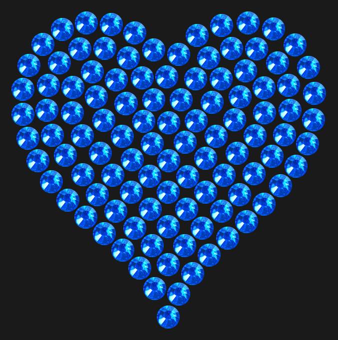 Трафарет Mini heart dense — RHT_HEART1_SS16_SAPPHIRE