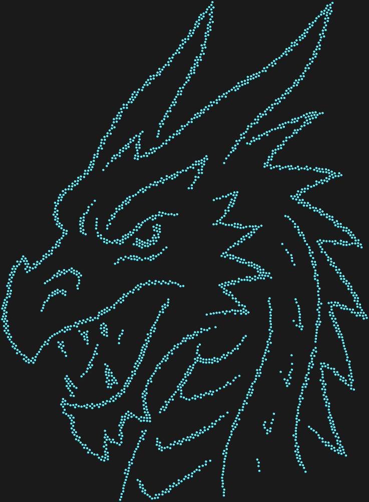 Трафарет Dragon's Head — RHT_DRAGON1_SS16_LT_SAPPHIRE
