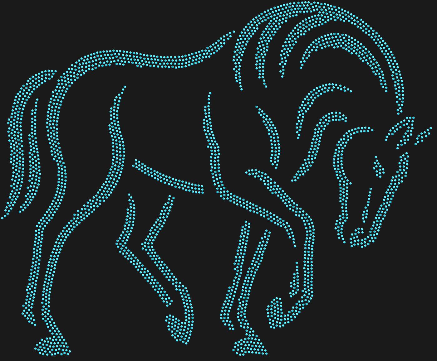 Трафарет Лошадь — HORSE3