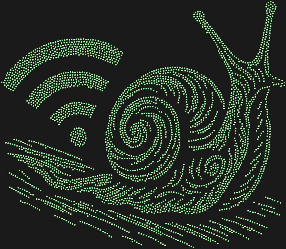 Трафарет Медленный интернет — RHT_SNAIL3_SS10_LT_PERIDOT