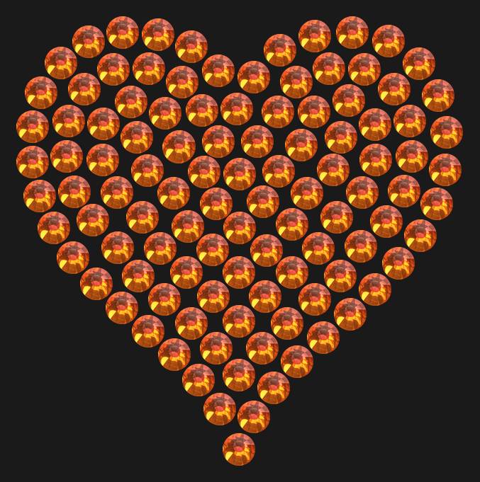 Трафарет Mini heart dense — RHT_HEART1_SS16_RED_VOLCANO