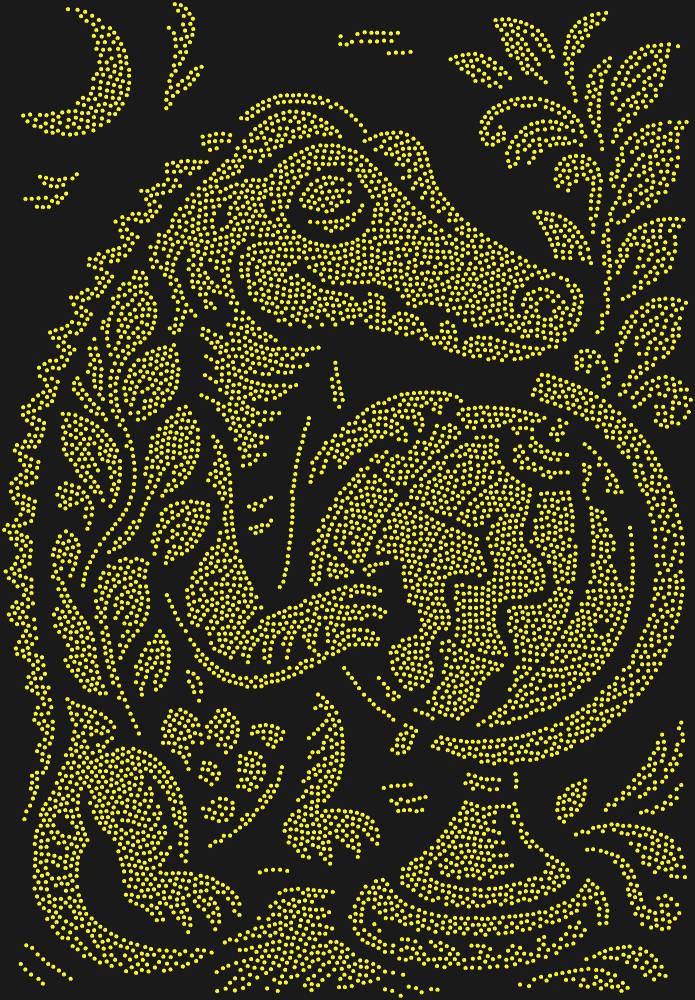 Трафарет Крокодил и старый глобус — RHT_CROCODILEGLOBE1_SS16_OLIVE