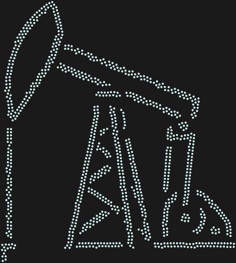 Трафарет Oil rig — RHT_OIL1_SS12_CRYSTAL_AB_DMC