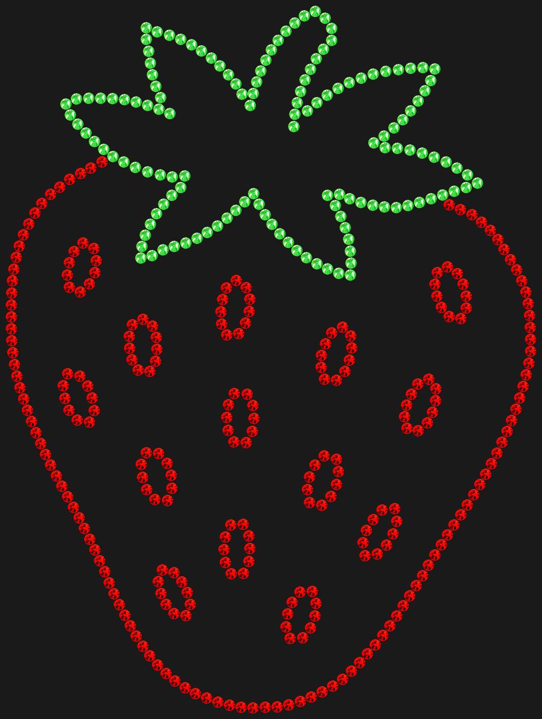 Трафарет Клубника двухцветная — STRAWBERRY2C