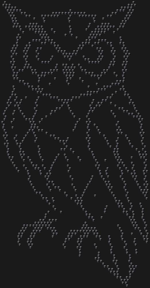 Трафарет Owl low-poly — RHT_OWL1_SS16_JET_BLACK