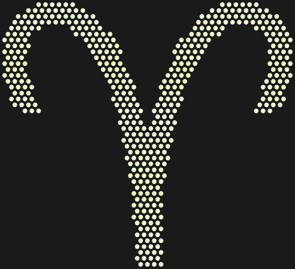 Трафарет Aries (Zodiac sign) — RHT_ZODIACARIES1_SS12_CRYSTAL_AB