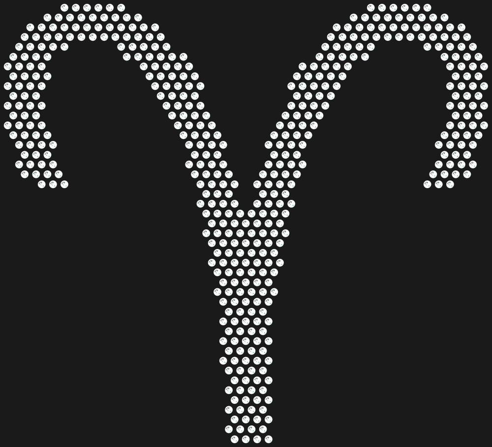 Трафарет Aries (Zodiac sign) — RHT_ZODIACARIES1_SS12_CRYSTAL_CLEAR