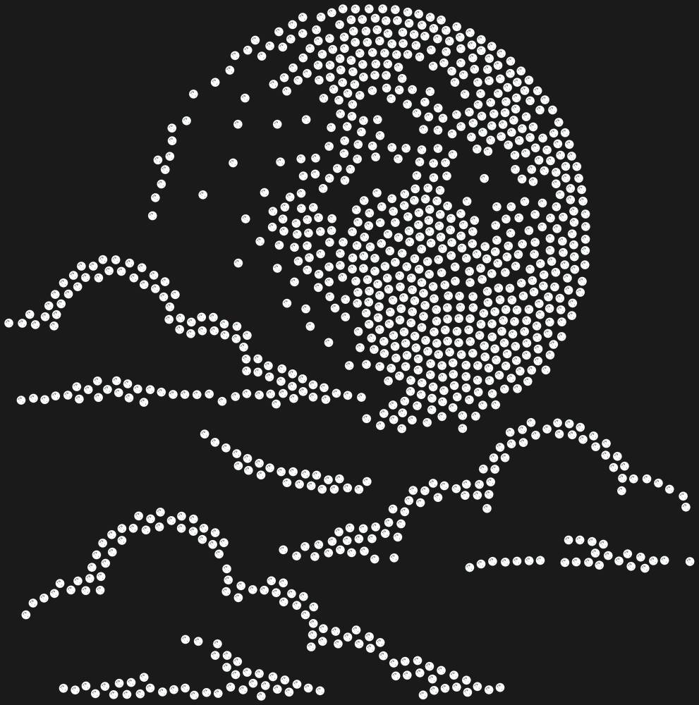 Трафарет Moon behind the clouds — RHT_MOON1_SS16_CRYSTAL_CLEAR