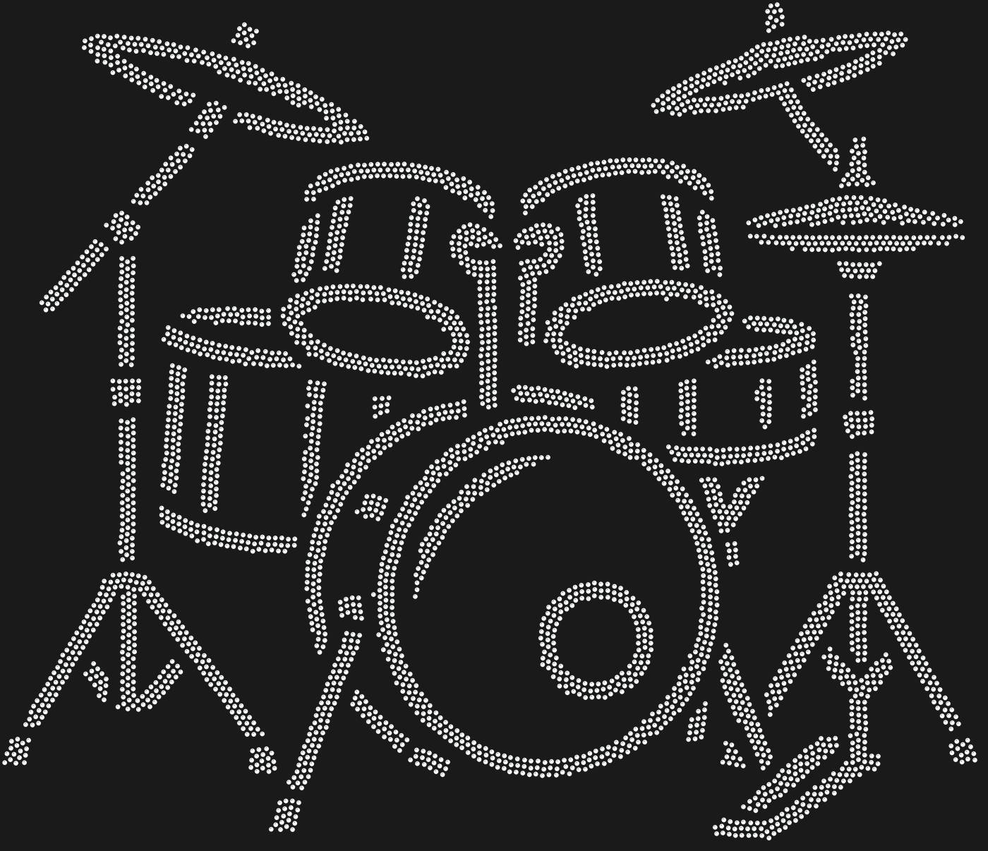 Трафарет Барабанная установка — DRUMKIT1