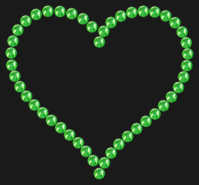 Трафарет Contoured heart — RHT_HEART6_SS16_LT_PERIDOT