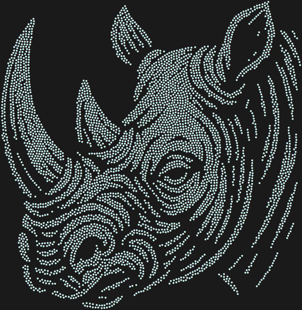 Трафарет Носорог — RHT_RHINO1_SS16_CRYSTAL_AB_DMC