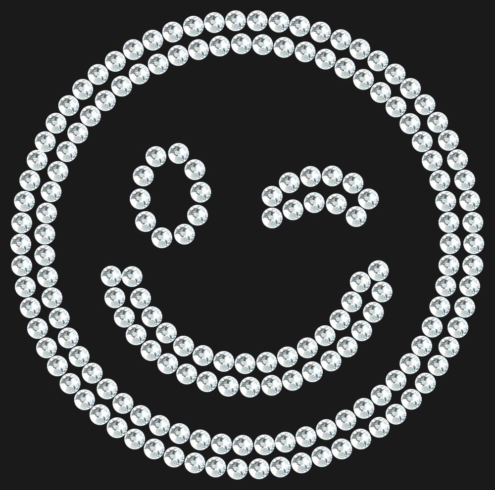 Трафарет Winking emoji — RHT_SMILE2_SS16_CRYSTAL_CLEAR