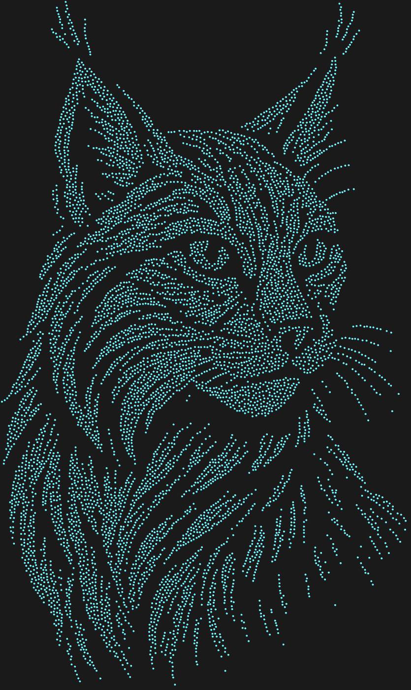 Трафарет Настороженная рысь — LYNX2