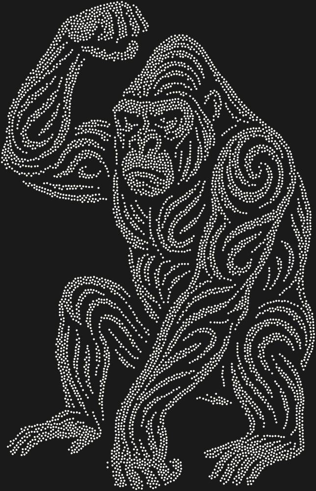 Трафарет Горилла — RHT_MONKEY4_SS10_CRYSTAL_AB