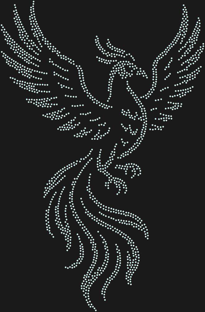 Трафарет Phoenix bird — RHT_FENIX1_SS12_CRYSTAL_AB_DMC