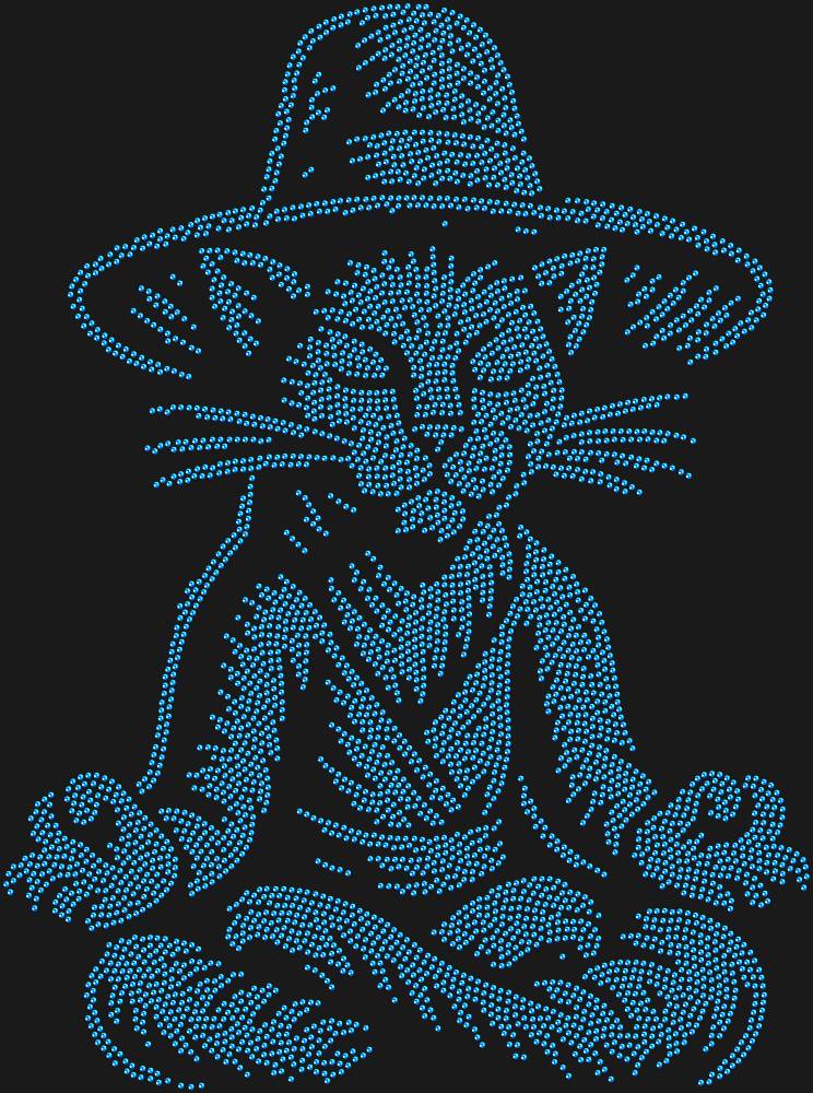 Трафарет Levitating cat in a hat — RHT_CATMEDITATE1_SS4_SAPPHIRE
