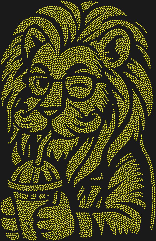 Трафарет Лев-хипстер — RHT_LIONHIPSTER1_SS12_CITRINE