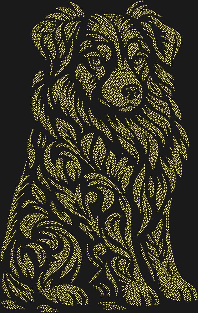 Трафарет Australian Shepherd — RHT_AUSTRALIANSHAPHERD1_SS16_GOLD