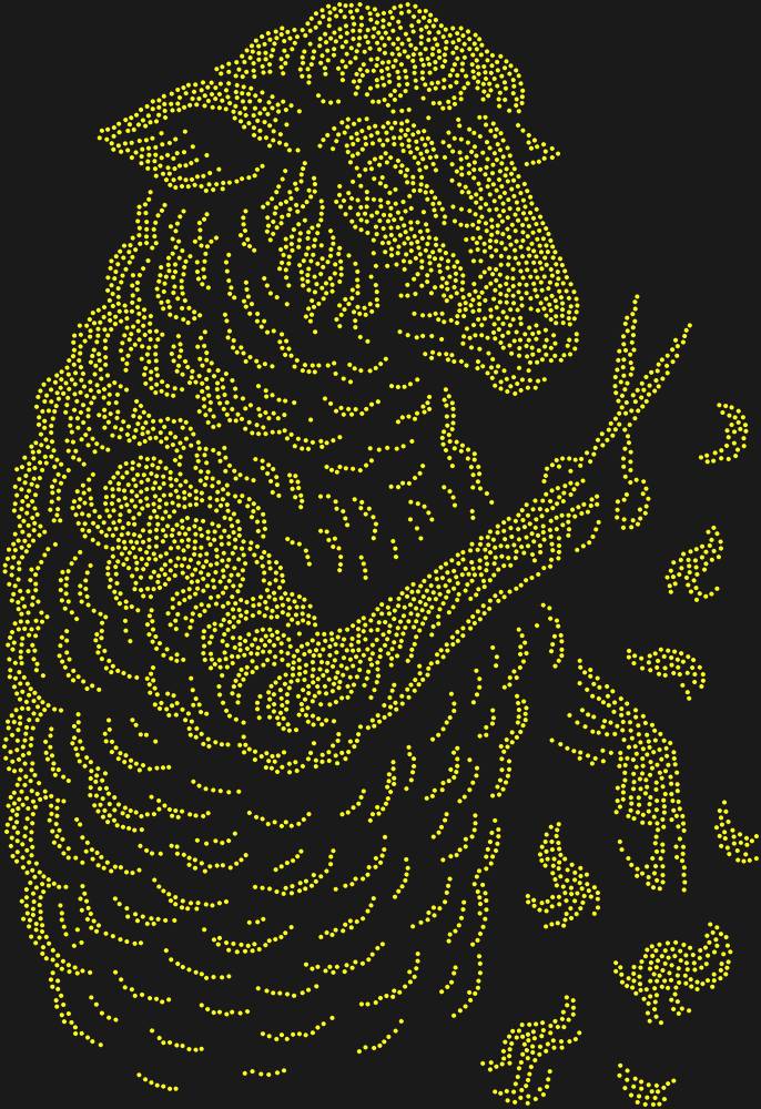 Трафарет Стригущаяся овца — RHT_SHEEP1_SS16_CITRINE