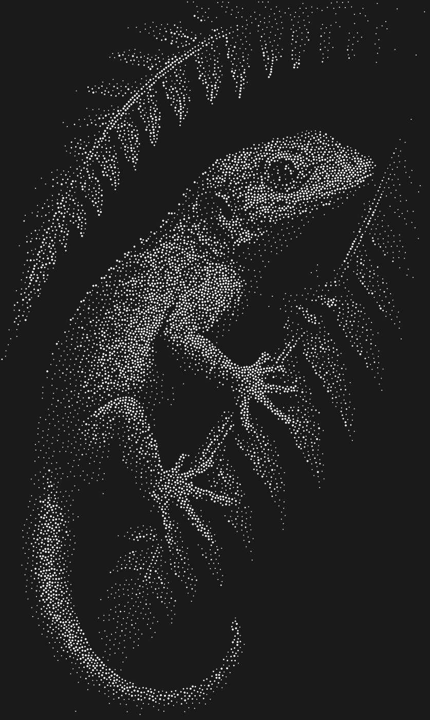 Трафарет Геккон — GECKOLEAF1