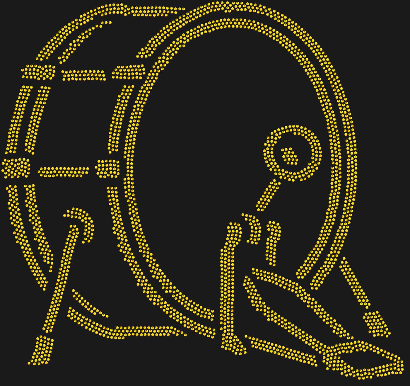 Трафарет Бас-бочка — KICKDRUM1