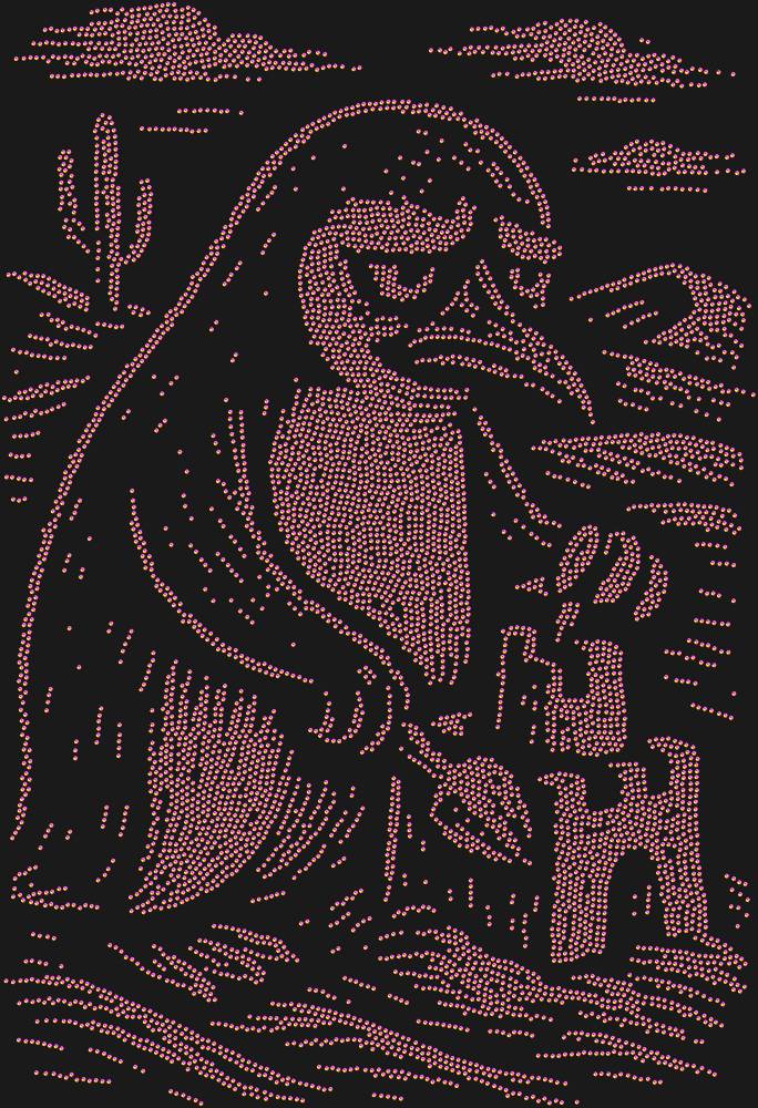 Трафарет A penguin in the desert — RHT_PENGUIN2_SS12_RAINBOW