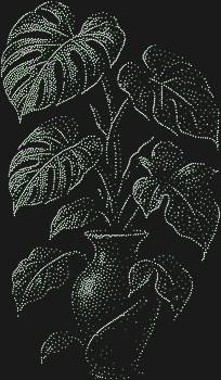 Шаблон «Монстера в вазе» — это 3909 сверкающих страз, которые превратят ваш шедевр в ожившую симфонию тропиков, где каждый блик — шёпот джунглей.