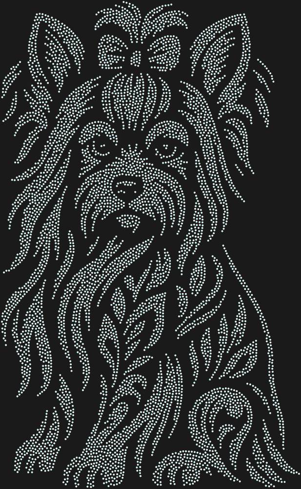 Трафарет Йоркширский терьер — RHT_YORKSHIRETERRIER1_SS6_CRYSTAL_AB_DMC