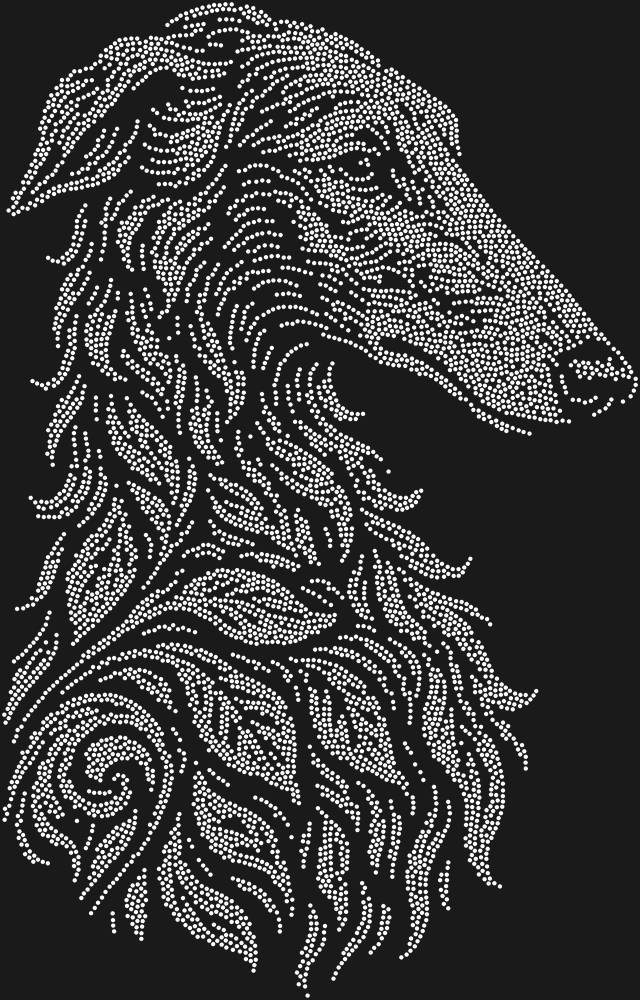 Трафарет Русская борзая — RHT_GREYHOUND1_SS16_CRYSTAL_CLEAR