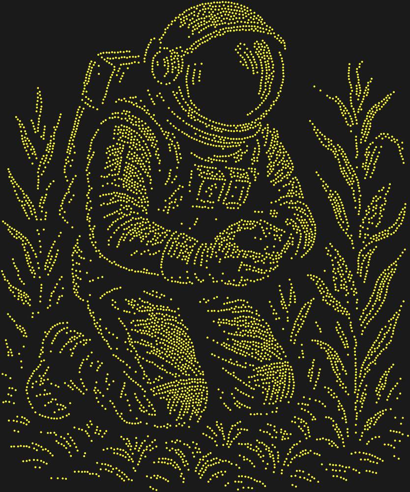 Трафарет Астронавт-фермер — RHT_ASTRONAUT1_SS10_OLIVE