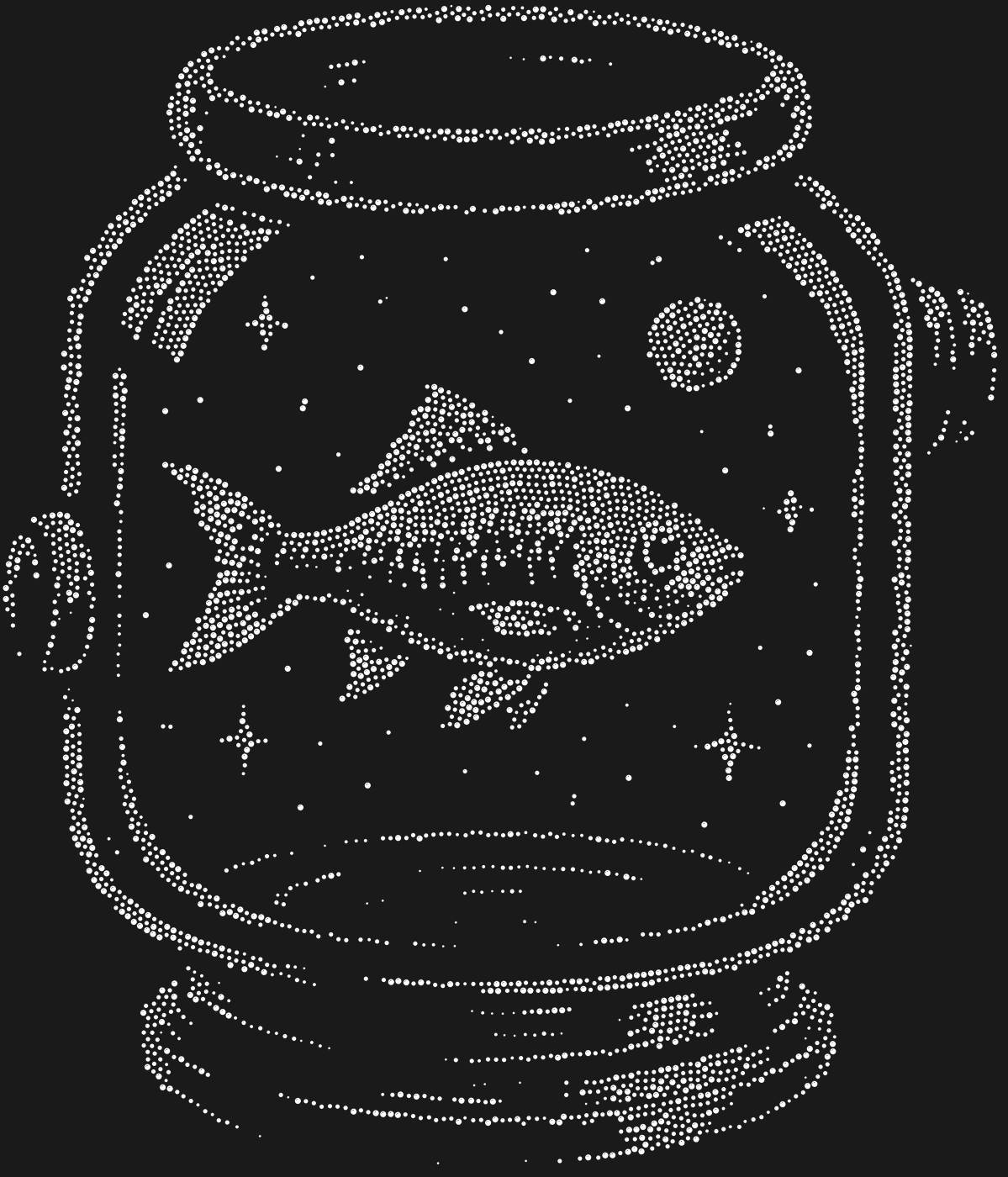 Трафарет Рыбка в банке — FISHJAR1