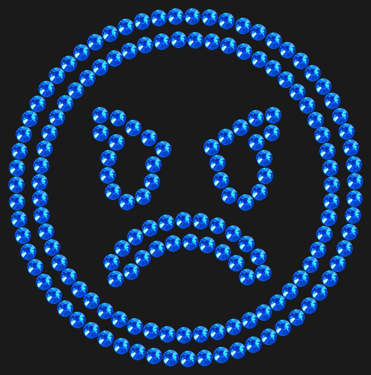 Трафарет Angry emoji — RHT_SMILE5_SS10_SAPPHIRE