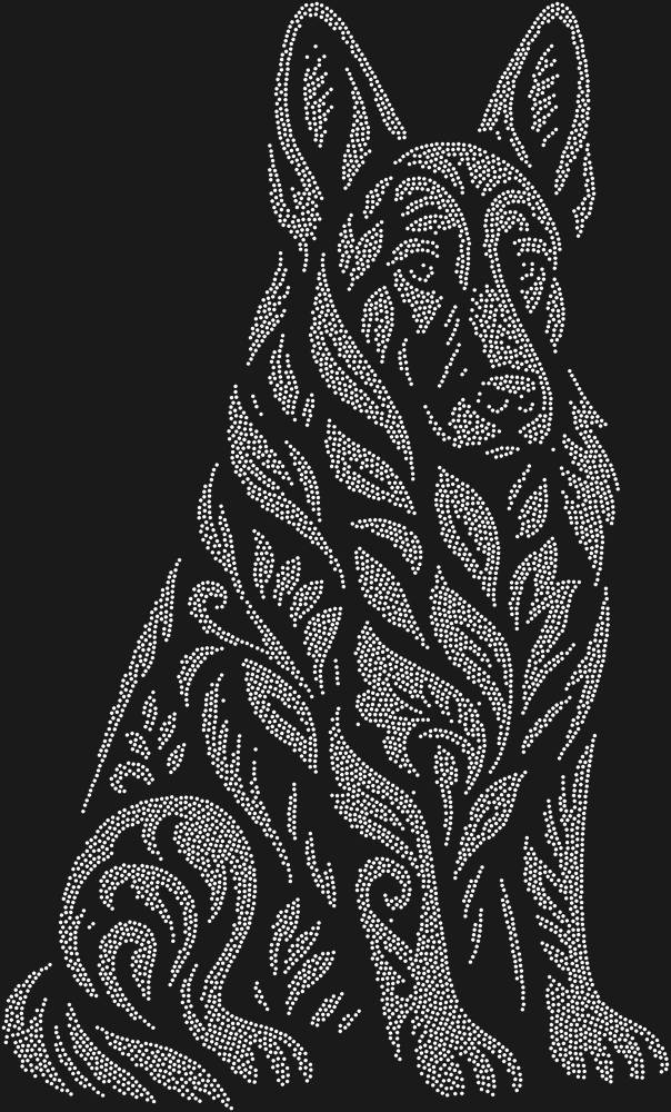 Трафарет Немецкая овчарка — RHT_SHEPHERD1_SS10_CRYSTAL_CLEAR