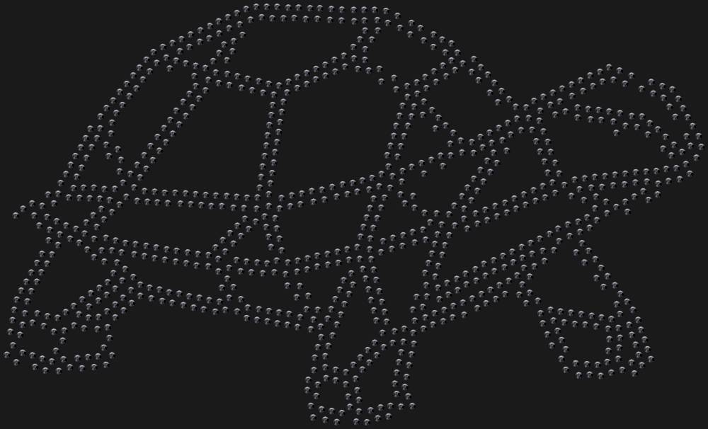 Трафарет Low-poly turtle — RHT_TURTLE2_SS10_JET_BLACK