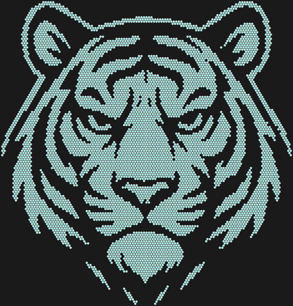 Трафарет Tiger — RHT_TIGER1_SS10_CRYSTAL_AB_DMC