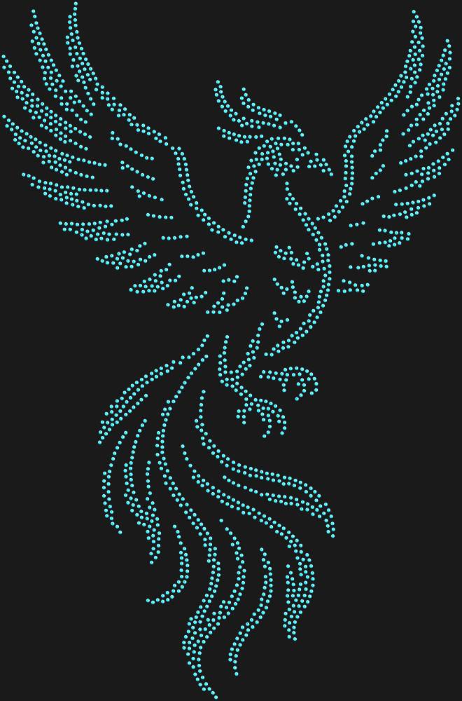 Трафарет Phoenix bird — RHT_FENIX1_SS16_LT_SAPPHIRE